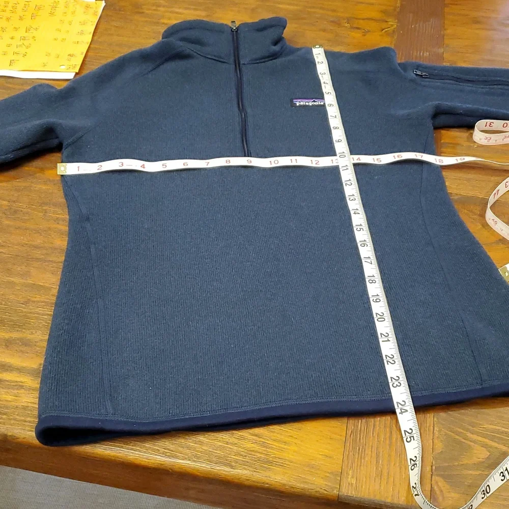 Patagonia Better Sweater Navy Blue Jacket Women Small Quarter Zip Pullover - Picture 12 of 13